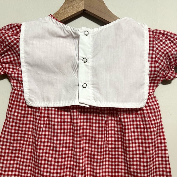 Little King Ole Miss Gingham Dress With Embroidered Smock Girls 3T - Picture 8 of 9